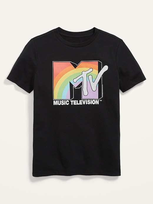 View large product image 1 of 2. Mtv&#153 Pride Logo Gender-Neutral Graphic T-Shirt For Kids
