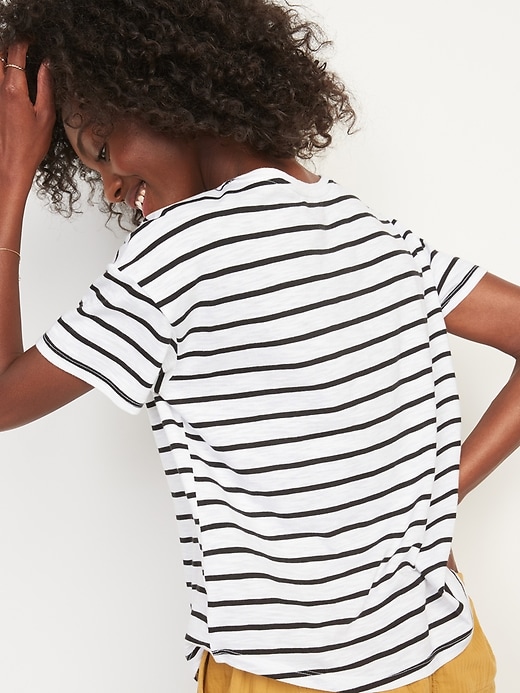 Image number 2 showing, Loose Striped Easy T-Shirt for Women