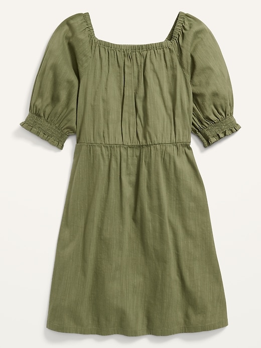 View large product image 2 of 2. Smocked Elbow-Sleeve Dress for Girls
