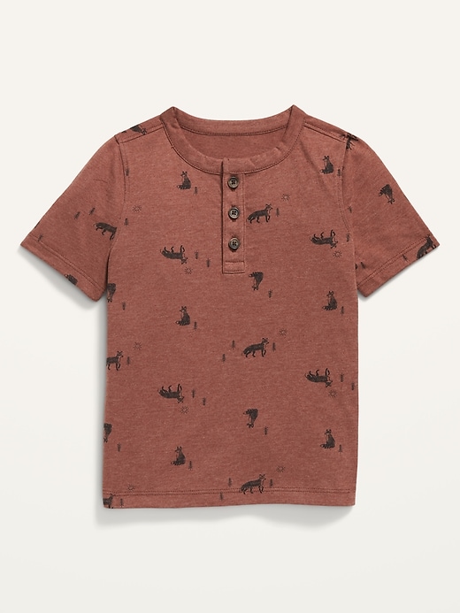 View large product image 1 of 2. Printed Short-Sleeve Henley for Toddler Boys