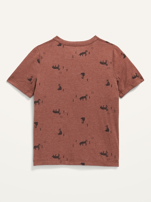 View large product image 2 of 2. Printed Short-Sleeve Henley for Toddler Boys