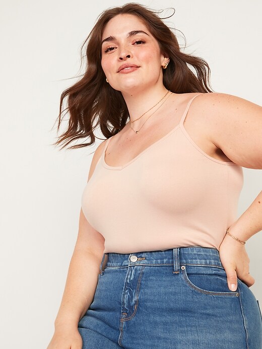 Image number 3 showing, First-Layer Plus-Size V-Neck Cami