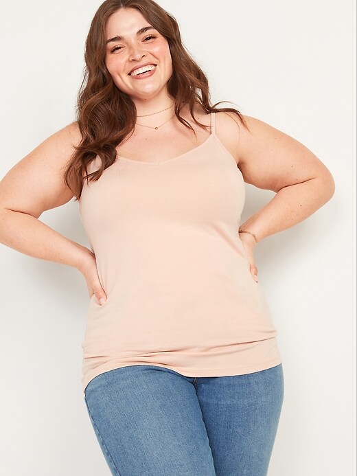 Image number 1 showing, First-Layer Plus-Size V-Neck Cami