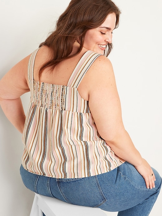 Image number 2 showing, Sleeveless Button-Front No-Peek Plus-Size Top