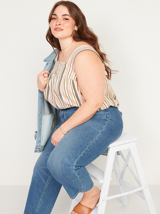 Image number 3 showing, Sleeveless Button-Front No-Peek Plus-Size Top