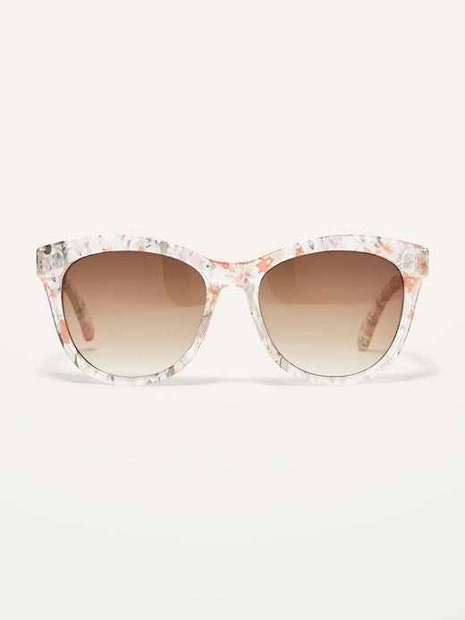 View large product image 1 of 3. Marbled Round-Frame Sunglasses for Women
