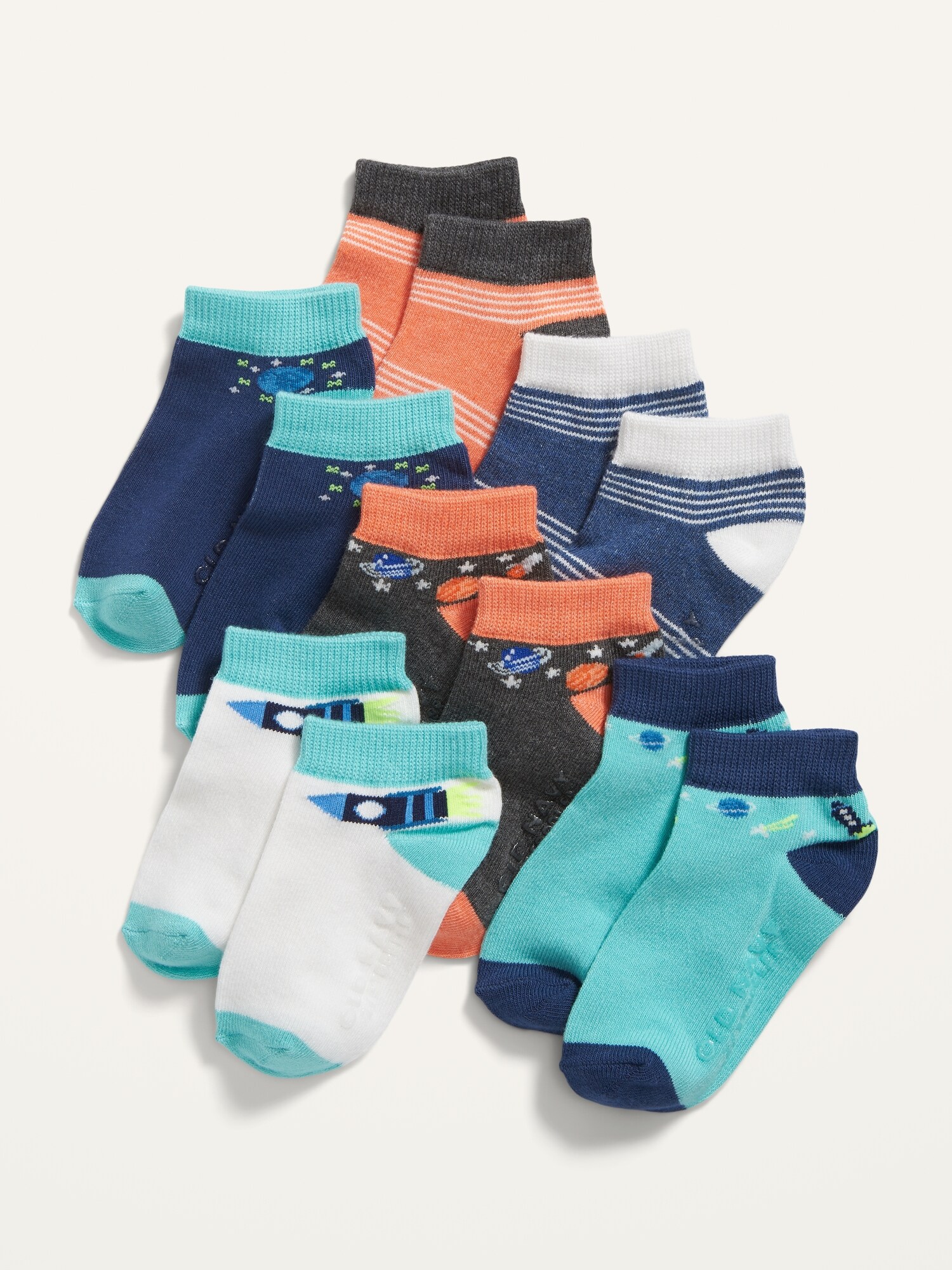 Unisex Ankle Socks 6-Pack for Toddler & Baby