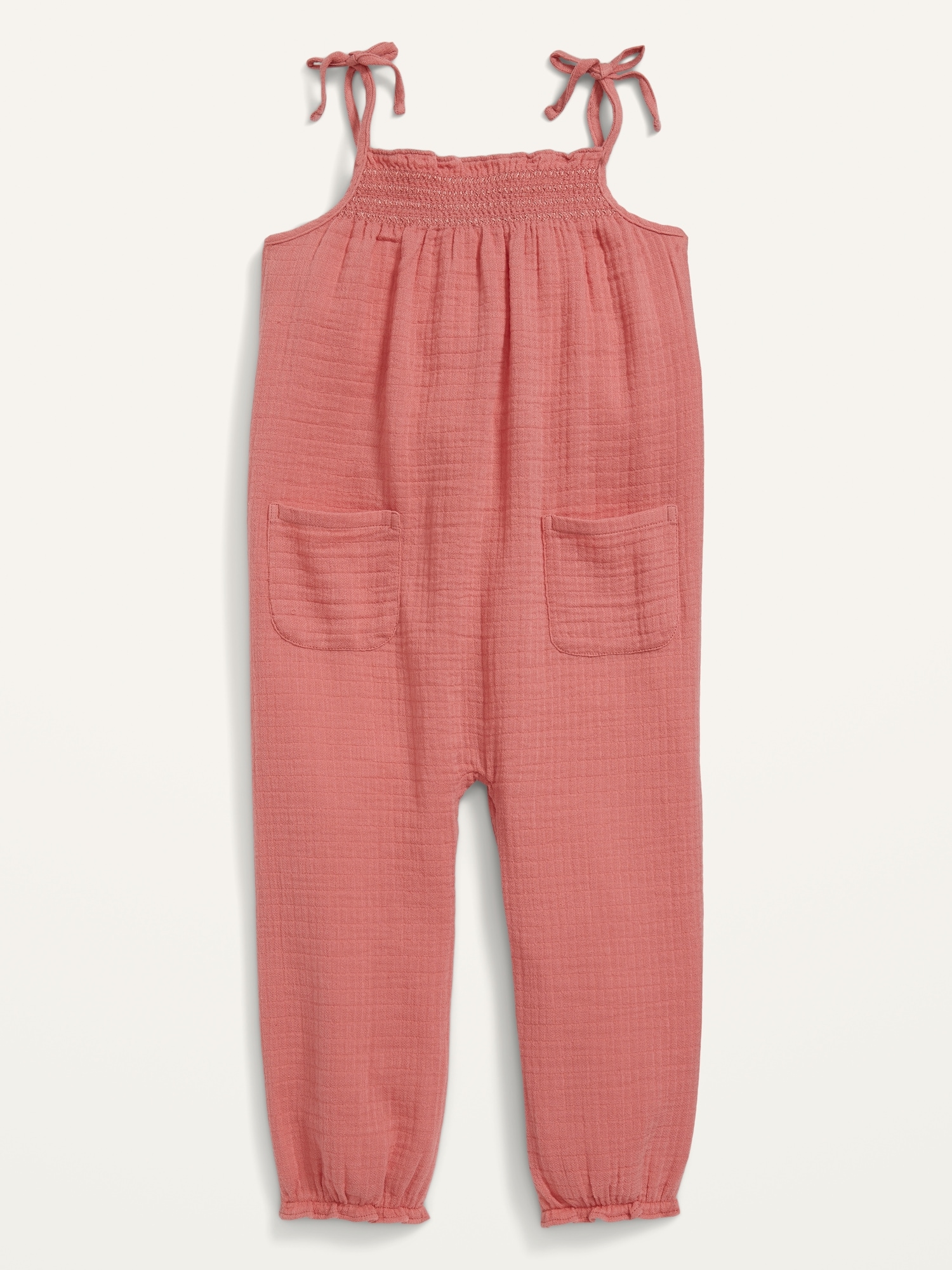 Shoulder Tie Pink Jumpsuit – Take 2 Online