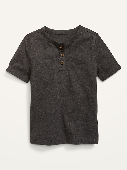View large product image 1 of 1. Solid Short-Sleeve Henley for Toddler Boys
