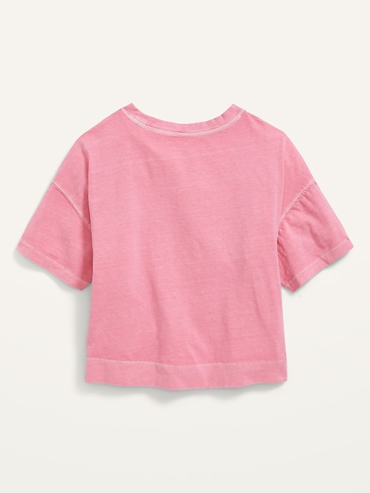 Cropped Vintage Crew-Neck T-Shirt for Girls
