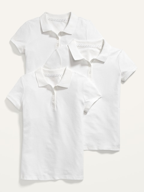 School Uniform Polo Shirt 3-Pack for Girls