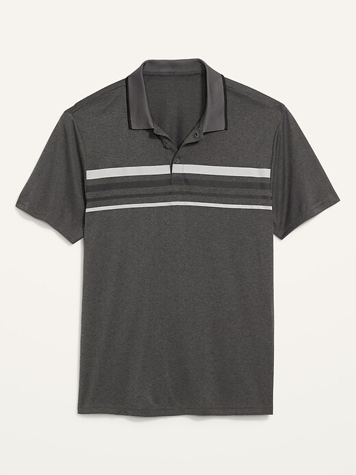 Image number 4 showing, Go-Dry Cool Odor-Control Striped Core Polo Shirt