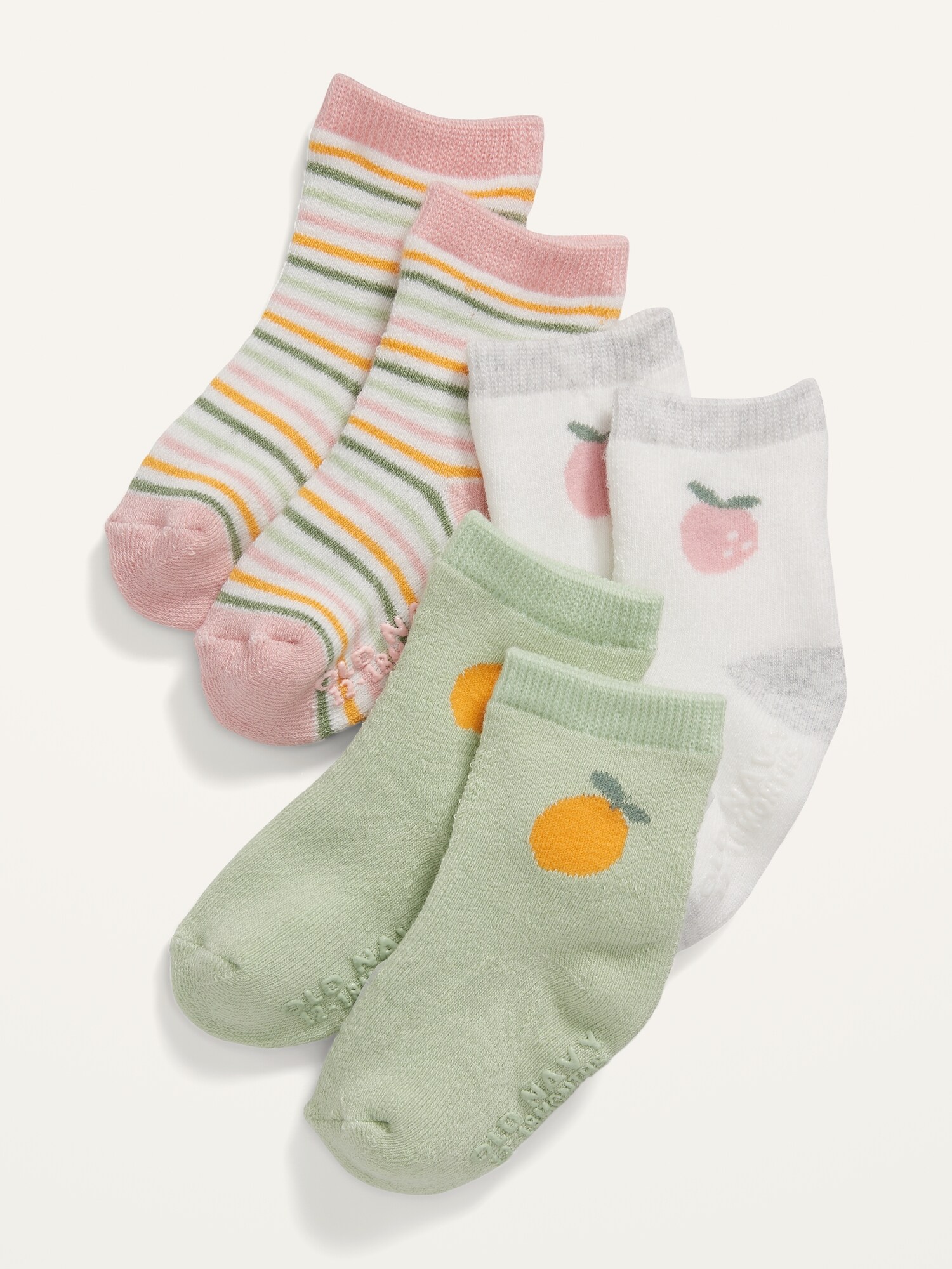 Unisex 3-Pack Printed Crew Socks for Baby