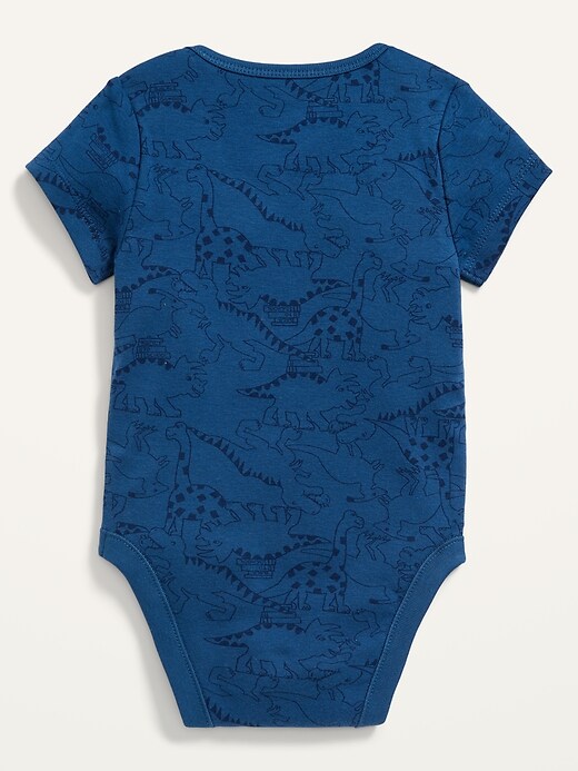 View large product image 2 of 2. Unisex Printed Short-Sleeve Bodysuit for Baby