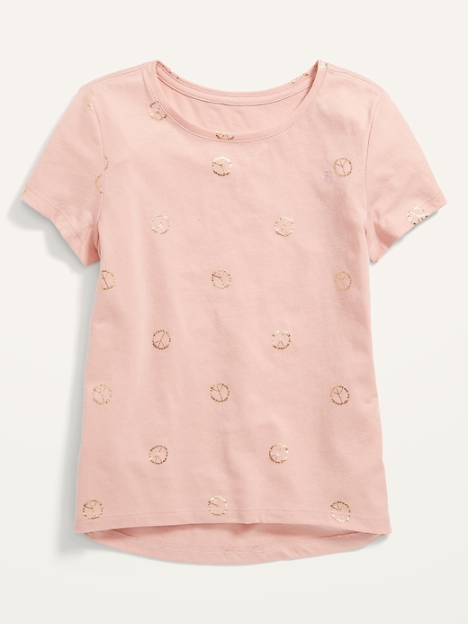 View large product image 1 of 2. Softest Printed Short-Sleeve Crew-Neck T-Shirt for Girls