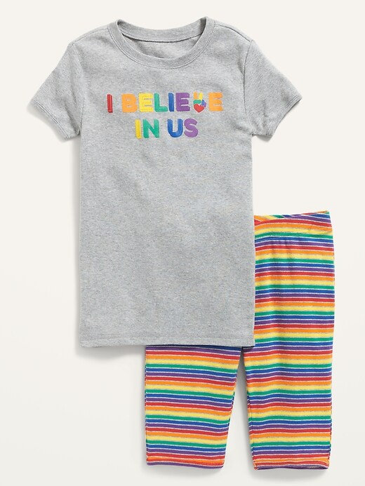 View large product image 2 of 2. Gender-Neutral Snug-Fit Pajama Set For Kids