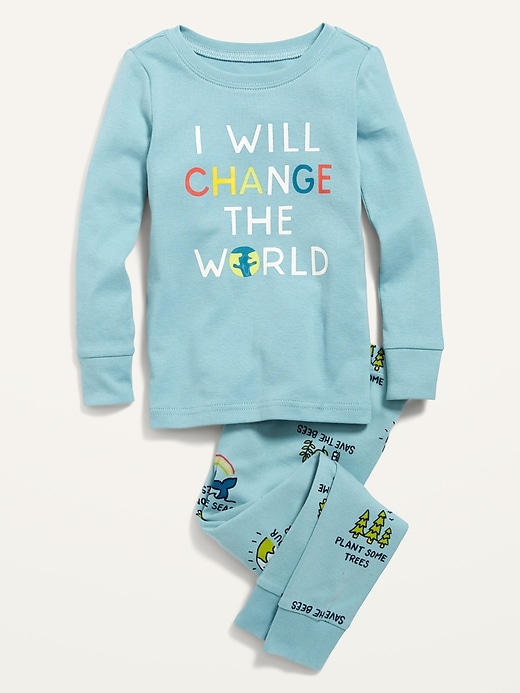View large product image 1 of 2. Unisex Graphic Long-Sleeve Pajama Set for Toddler & Baby