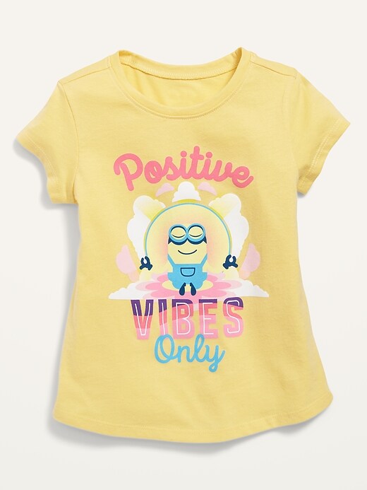View large product image 1 of 2. Unisex Minions&#153 "Positive Vibes Only" T-Shirt for Toddler