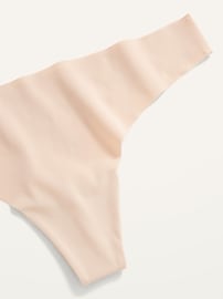View large product image 3 of 3. Soft-Knit No-Show Thong Underwear