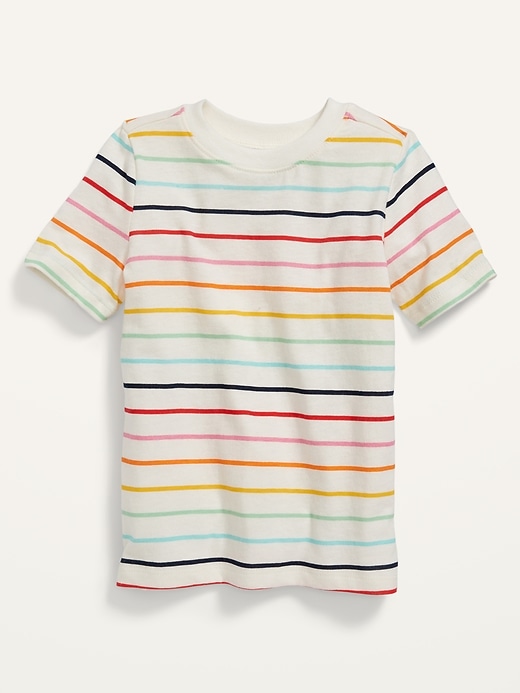 View large product image 1 of 1. Unisex Striped Crew-Neck T-Shirt for Toddler
