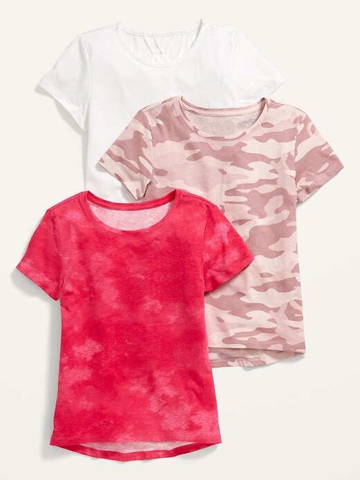 View large product image 1 of 1. Softest Short-Sleeve T-Shirt 3-Pack for Girls