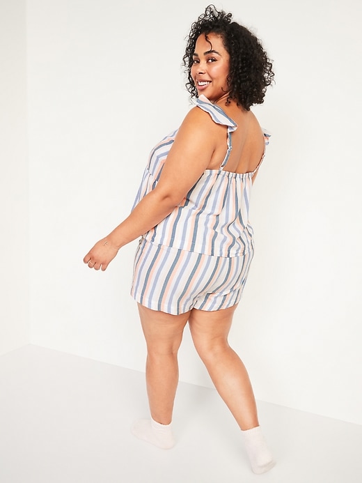 Image number 2 showing, High-Waisted Soft-Woven Plus-Size Pajama Shorts -- 5-inch inseam