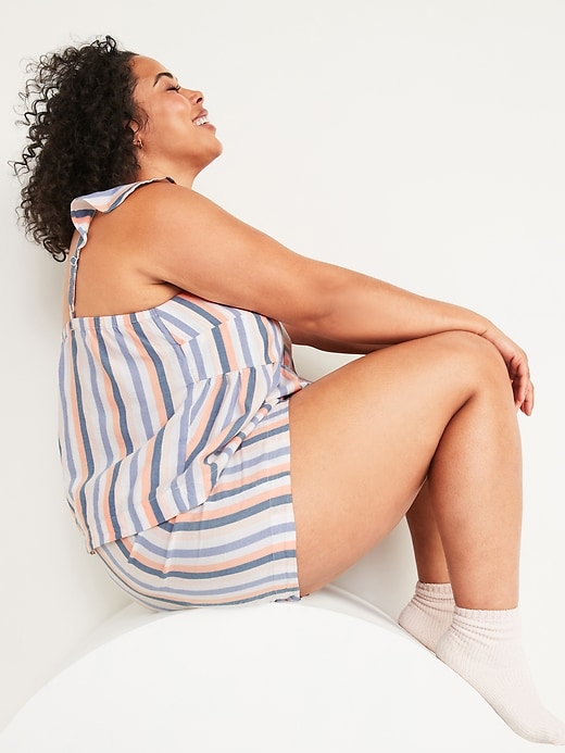 Image number 3 showing, High-Waisted Soft-Woven Plus-Size Pajama Shorts -- 5-inch inseam