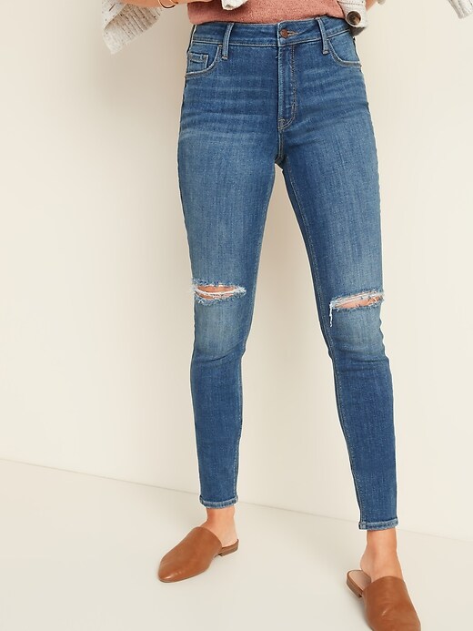 super skinny ripped jeans