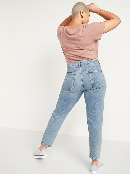 Image number 6 showing, High-Waisted O.G. Straight Button-Fly Ripped Jeans for Women