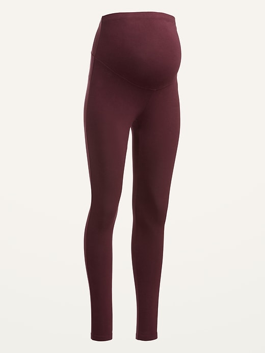 View large product image 2 of 2. Maternity Full-Panel Jersey Leggings