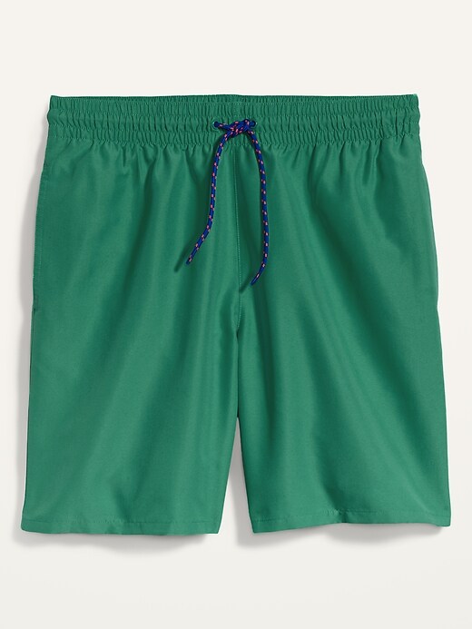 View large product image 2 of 2. Solid-Color Swim Trunks -- 8-inch inseam