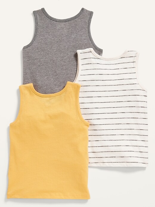 View large product image 2 of 2. 3-Pack Unisex Jersey Tank Top for Toddler