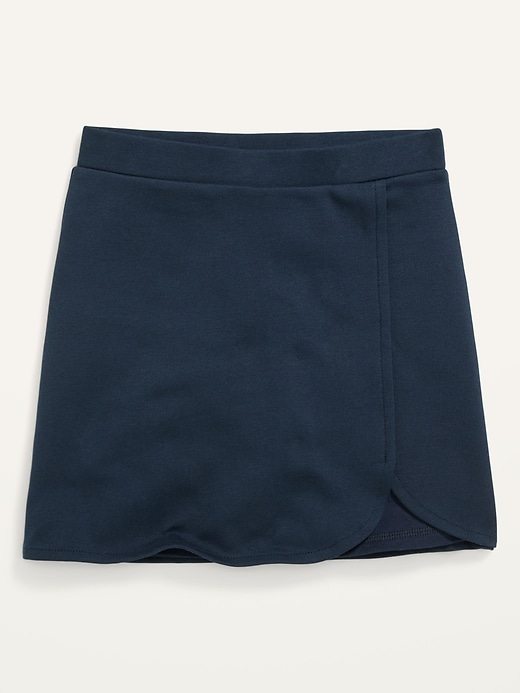 Old Navy - Ponte-Knit Faux-Wrap Uniform Skort for Girls