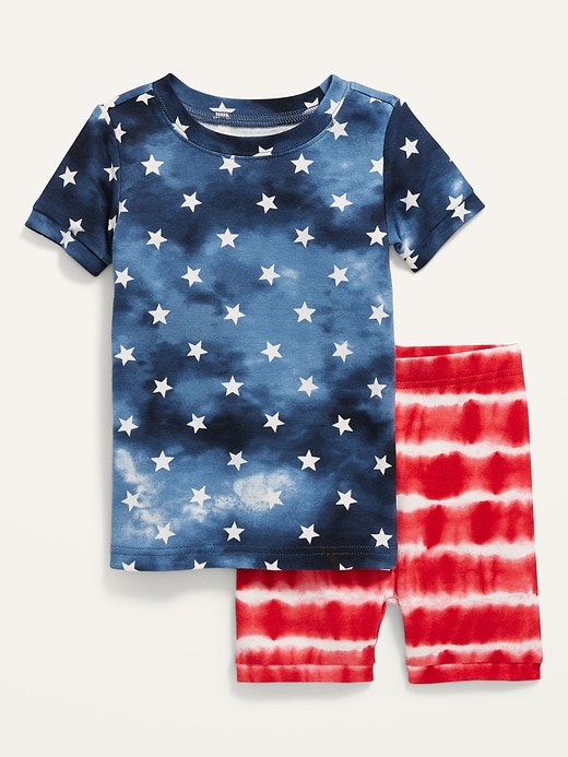 View large product image 2 of 3. Unisex Matching Americana Pajama Set for Baby