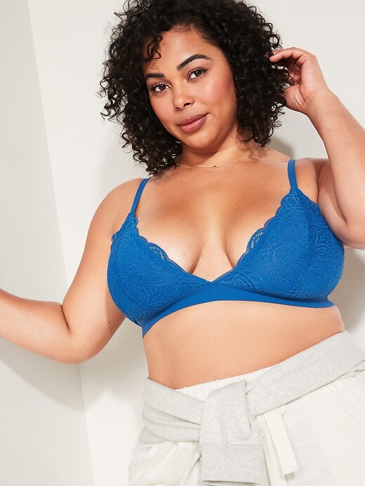 blue lace bralette top