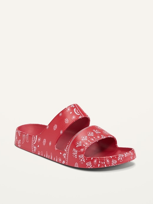 Image number 1 showing, Printed Eva Double-Strap Slide Sandals