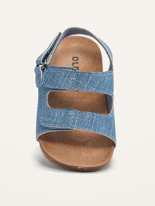 View large product image 2 of 4. Chambray Secure-Strap Sandals for Baby