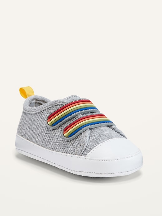 View large product image 1 of 4. Unisex Rainbow-Strap Jersey-Knit Sneakers for Baby