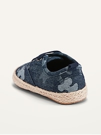 View large product image 3 of 4. Unisex Camo-Print Chambray Sneakers for Baby