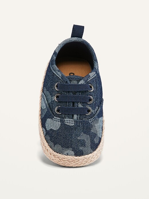 View large product image 2 of 4. Unisex Camo-Print Chambray Sneakers for Baby