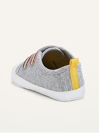 View large product image 3 of 4. Unisex Rainbow-Strap Jersey-Knit Sneakers for Baby