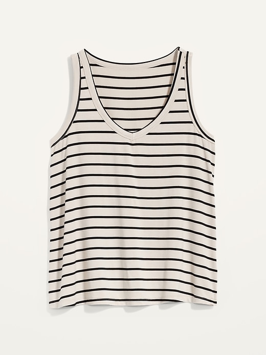 View large product image 2 of 2. Luxe Jersey-Knit V-Neck Tank Top for Women