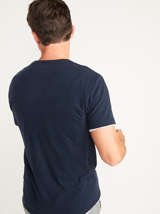 Image number 2 showing, Soft-Washed Jersey Henley T-Shirt for Men