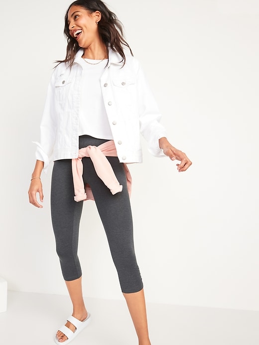 Image number 3 showing, High-Waisted Cropped Leggings For Women