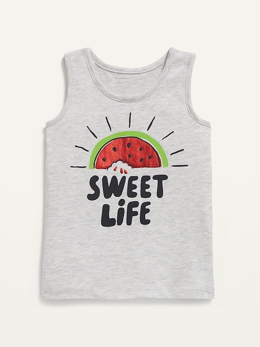 View large product image 1 of 2. "Sweet Life" Graphic Tank Top for Toddler Boys