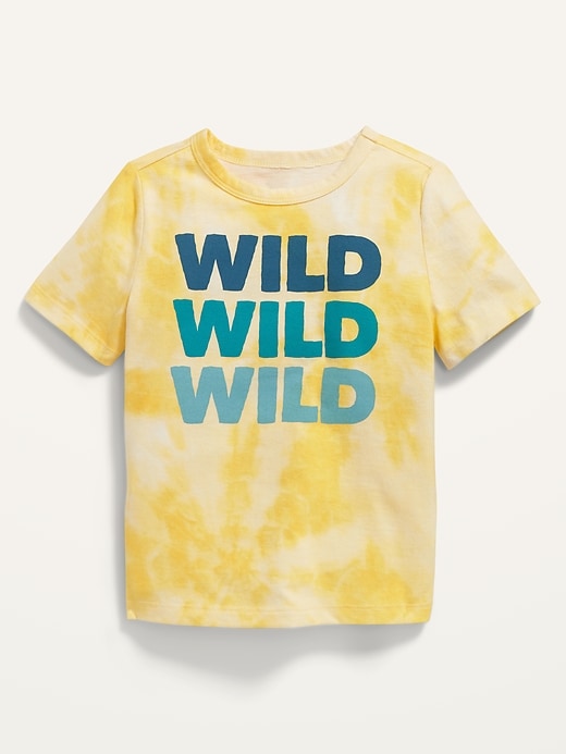 View large product image 1 of 2. Short-Sleeve "Wild" Graphic Tie-Dye T-Shirt for Toddler Boys