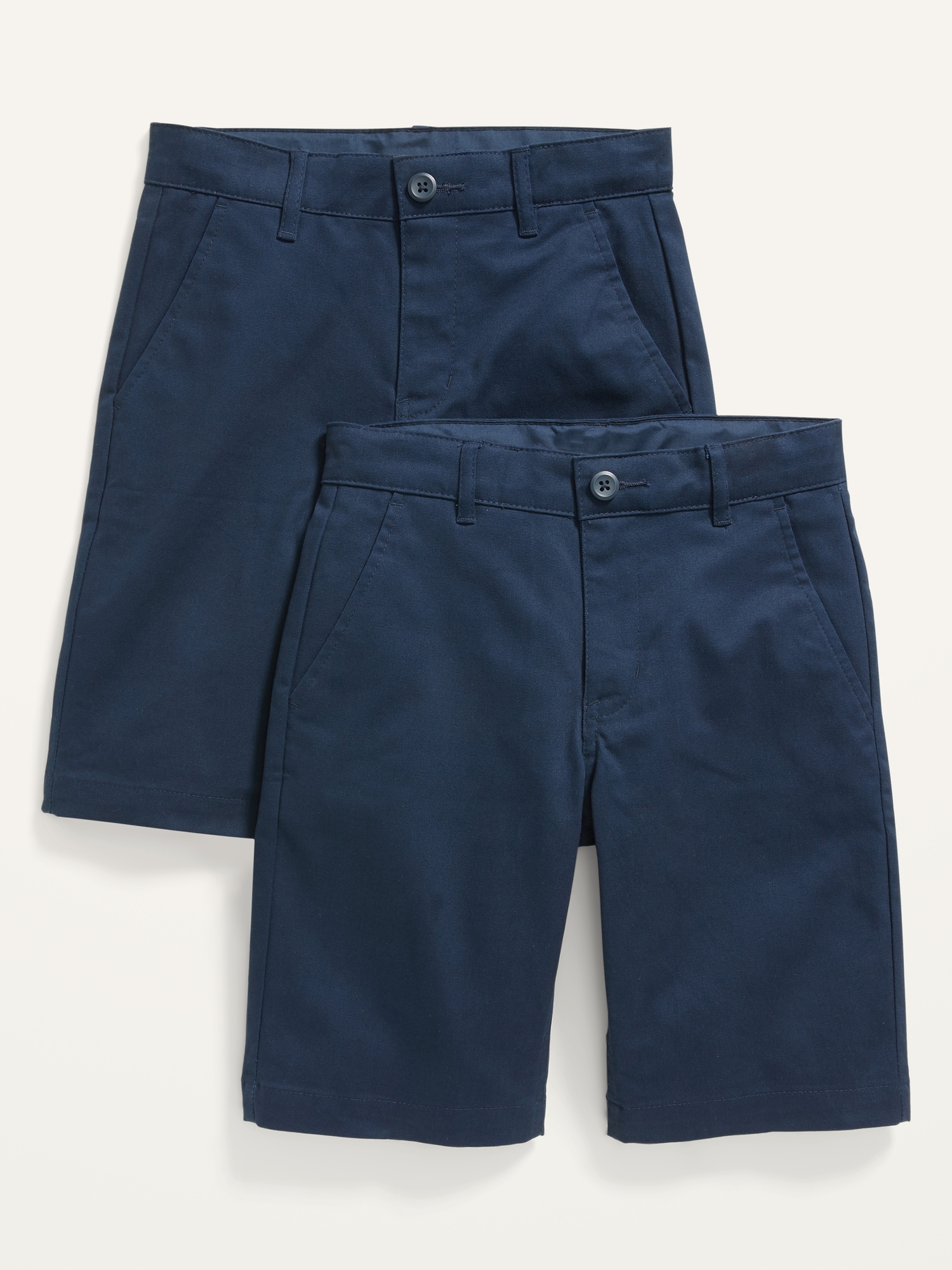 Old Navy Straight Uniform Shorts 2-Pack for Boys (At Knee) blue. 1