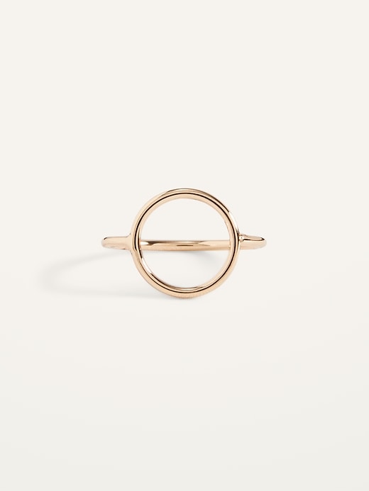View large product image 1 of 1. Gold-Toned Circle Ring For Women