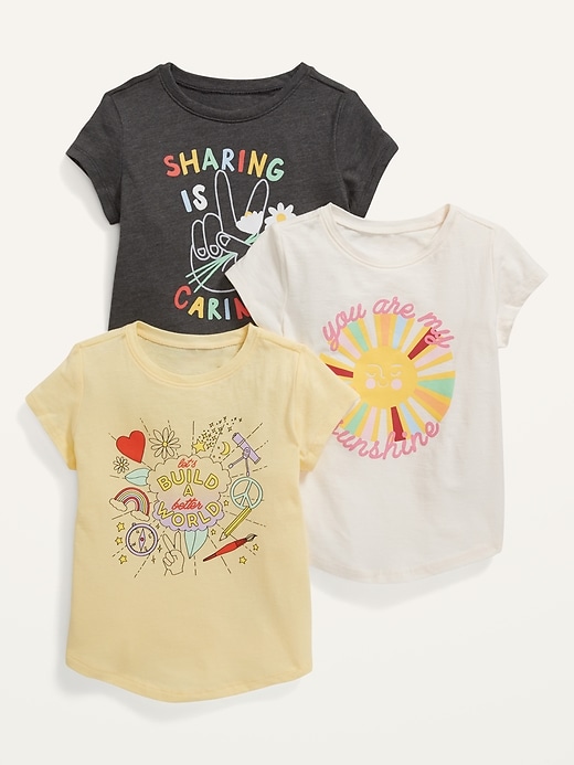 Unisex 3-Pack Graphic Short-Sleeve T-Shirt for Toddler | Old Navy
