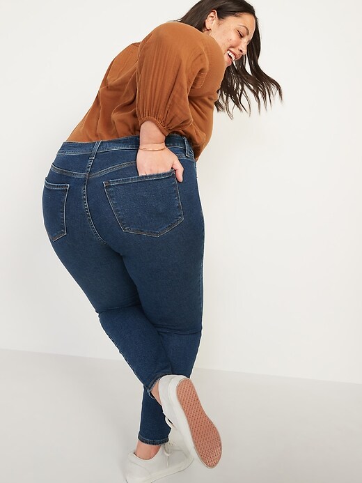 Image number 2 showing, High-Waisted Secret-Smooth Pockets Rockstar Super Skinny Plus-Size Jeans